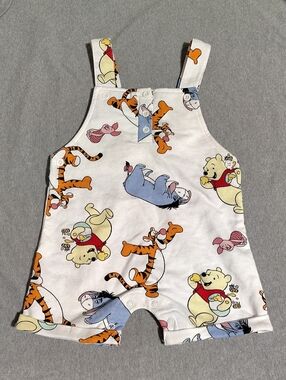 Toddler Disney White Winnie the Pooh & Friends Printed Romper